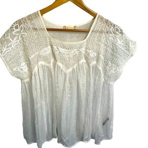 Altar’d State Sheer Beaded Top size Medium